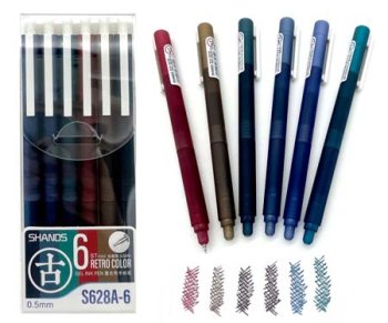 Набор автоматических гелевых ручек SHANDS CH-237 Morandi 6 шт 