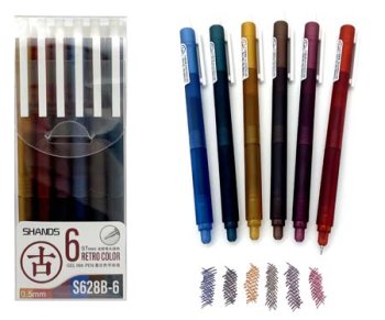 Набор автоматических гелевых ручек SHANDS CH-238 Morandi 6 шт 