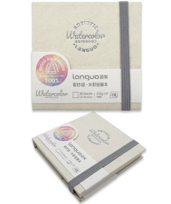 Скетчбук LANGUO 80х80 мм 230гр/м, 40л, склейка