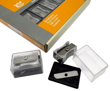 Точилка EISEN  металлическая 1 отверстие, с запасным лезвием