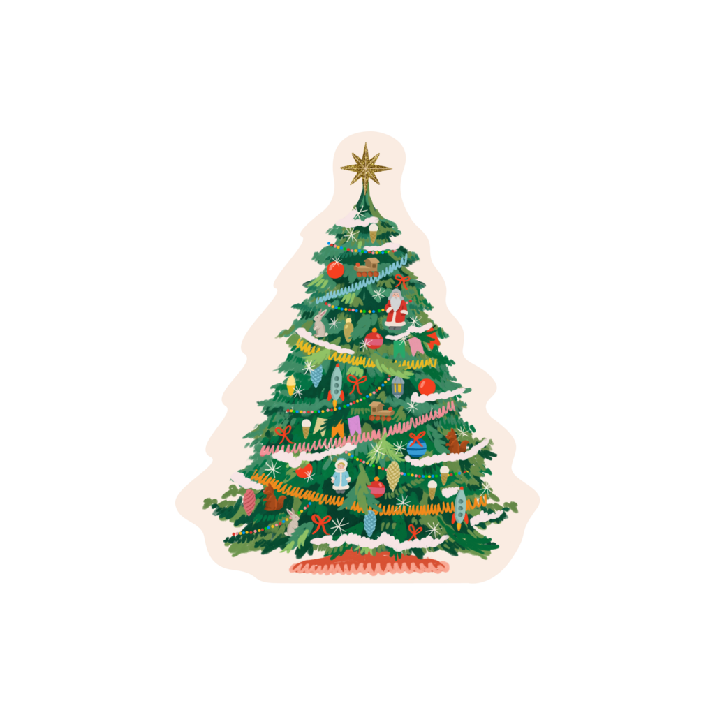 Открытка раскладная ЕЛОЧКА 10х15 см 