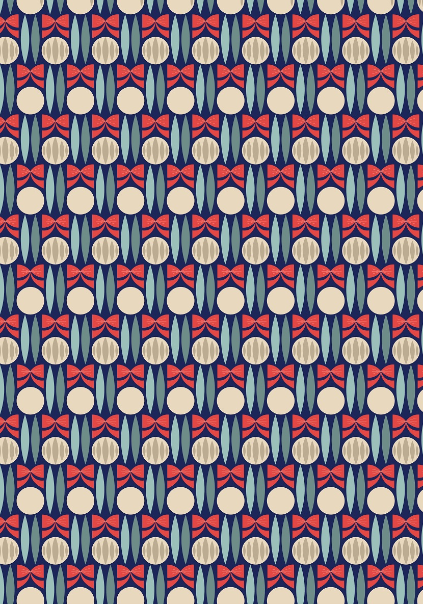 Упаковочная бумага РЕТРО. БАНТЫ 70х100см