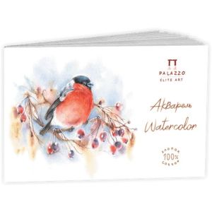 Альбом д/акварели СНЕГИРЬ 150х250 мм 100% хлопок 300гр/м2, 15 л, слоновая кость