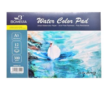 Альбом д/акварели BOMEIJIA Watercolour Лебедь A5  300 гр/м, 12 л, склейка