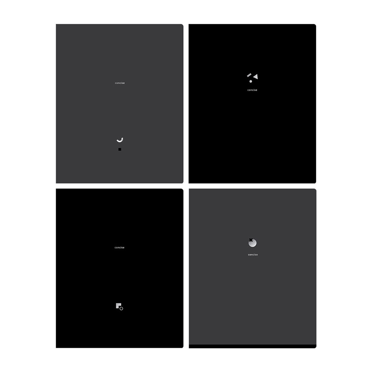 Тетрадь BG Monocolor. Black. Concise А5 48 л, клетка