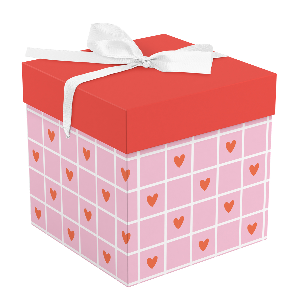 Коробка подарочная MESHU Сердца 15х15х15 см