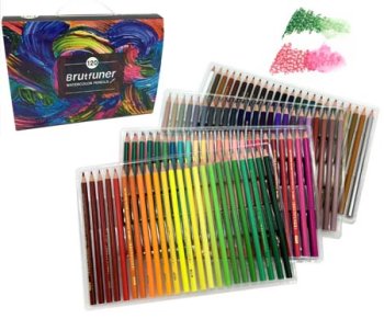Карандаши акварельные BRUTFUNER 120 цв набор, пластиковый чемодан