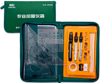 Набор чертежный TRUECOLOR 16 предметов в пенале