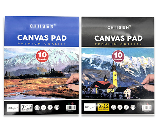 Альбом д/масла и акрила CANVAS PAD CHIISEN А4, 280 г/м2, 10 л, склейка
