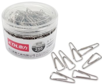 Скрепки 25 мм, 250 шт, пласт.уп