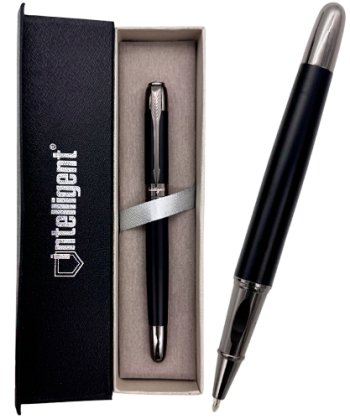 Ручка INTELLIGENT черная матовая, в футляре (синяя)