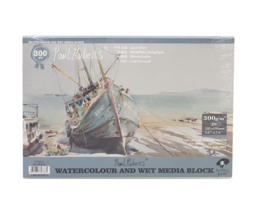 Скетчбук д/акварели PAUL RUBENS Лодка 13.5х19,5 см 300гр/м2, 20 л