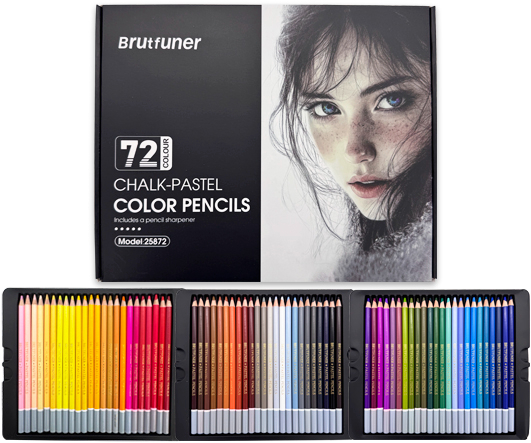 Карандаши пастельные BRUTFUNER 72 цв набор