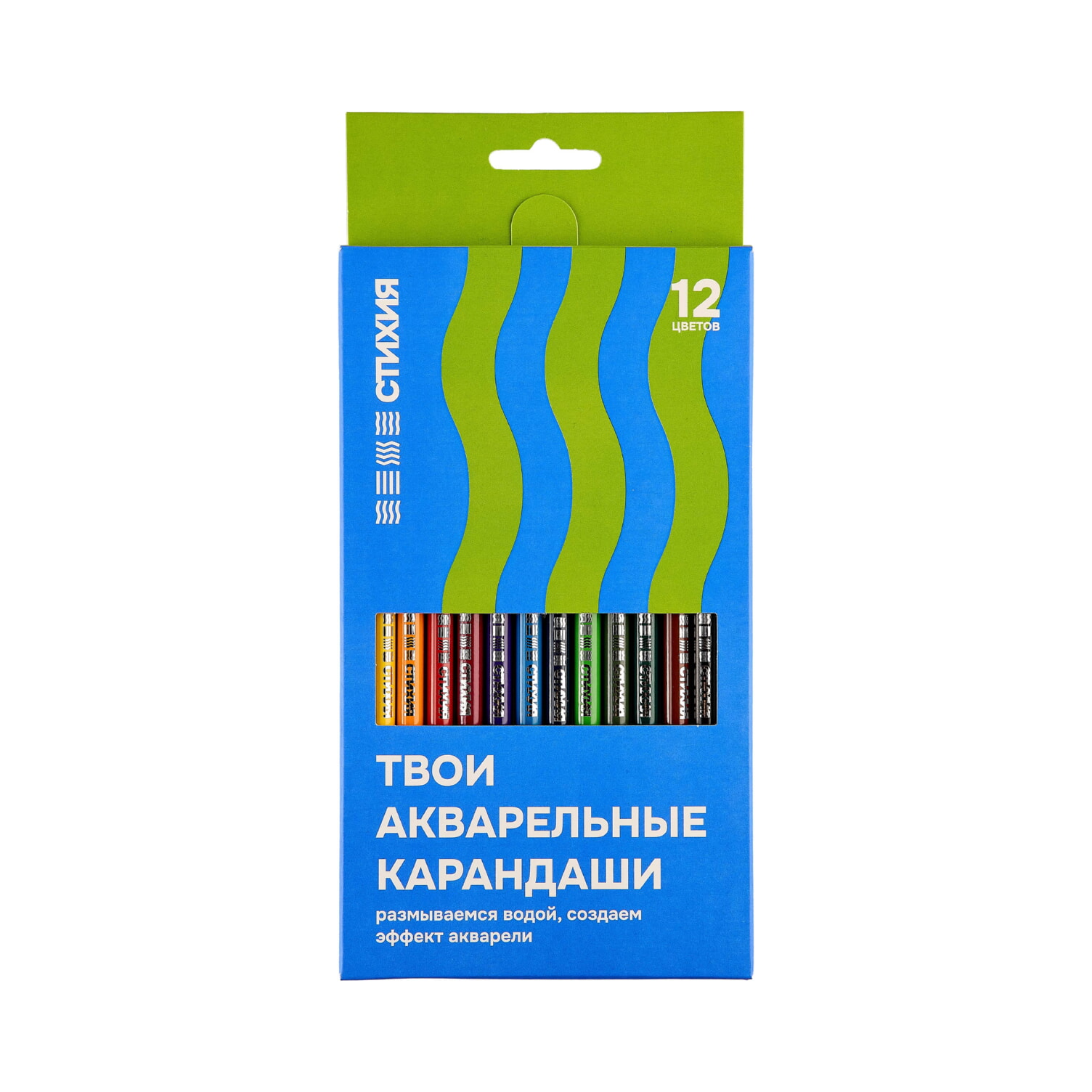 Набор акварельных карандашей СТИХИЯ 12 цв., картон.кор