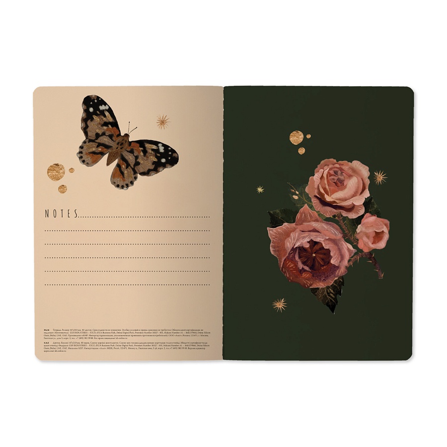 Тетрадь Бабочки. Южная ночь А5 40 л клетка