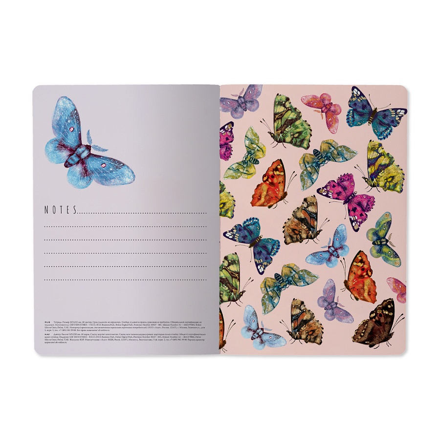 Тетрадь Butterfly Dreams Blue  А5 40 л клетка