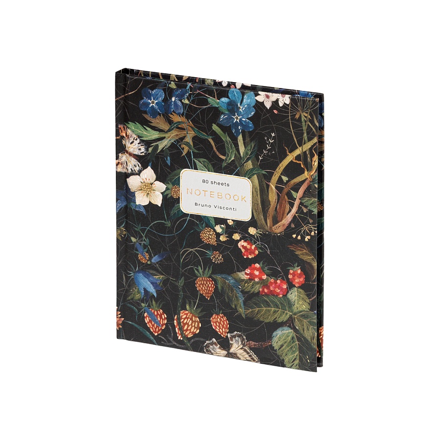 Блокнот BRUNO VISCONTI Flora. Лесные ягоды А6 80 л, клетка