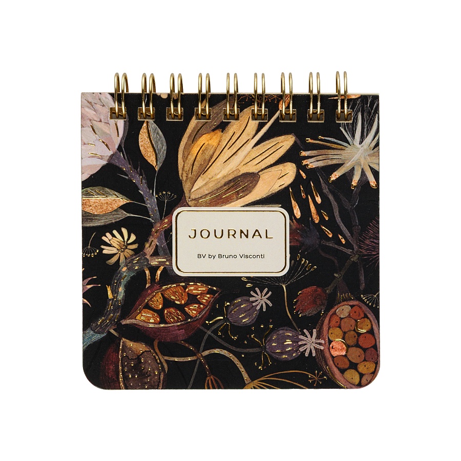 Карманный блокнот BRUNO VISCONTI Flora. Ночные цветы 9*9см 60 л, спираль