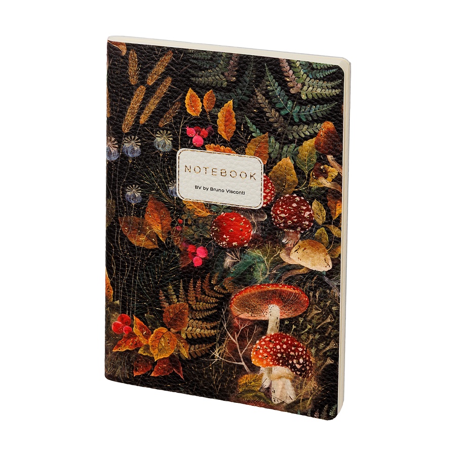 Тетрадь BRUNO VISCONTI Flora. Forest fairy tale, А5 60 л, экокожа, линейка