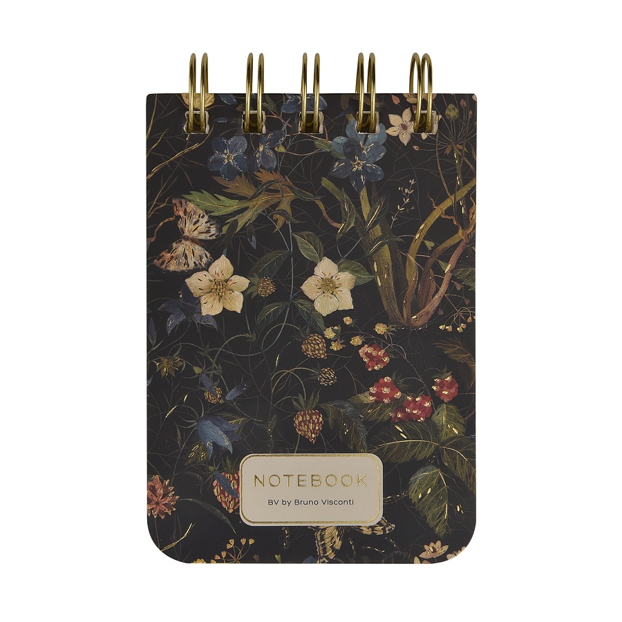 Блокнот BRUNO VISCONTI  Flora. Лесные ягоды B6 100 л, спираль, линейка