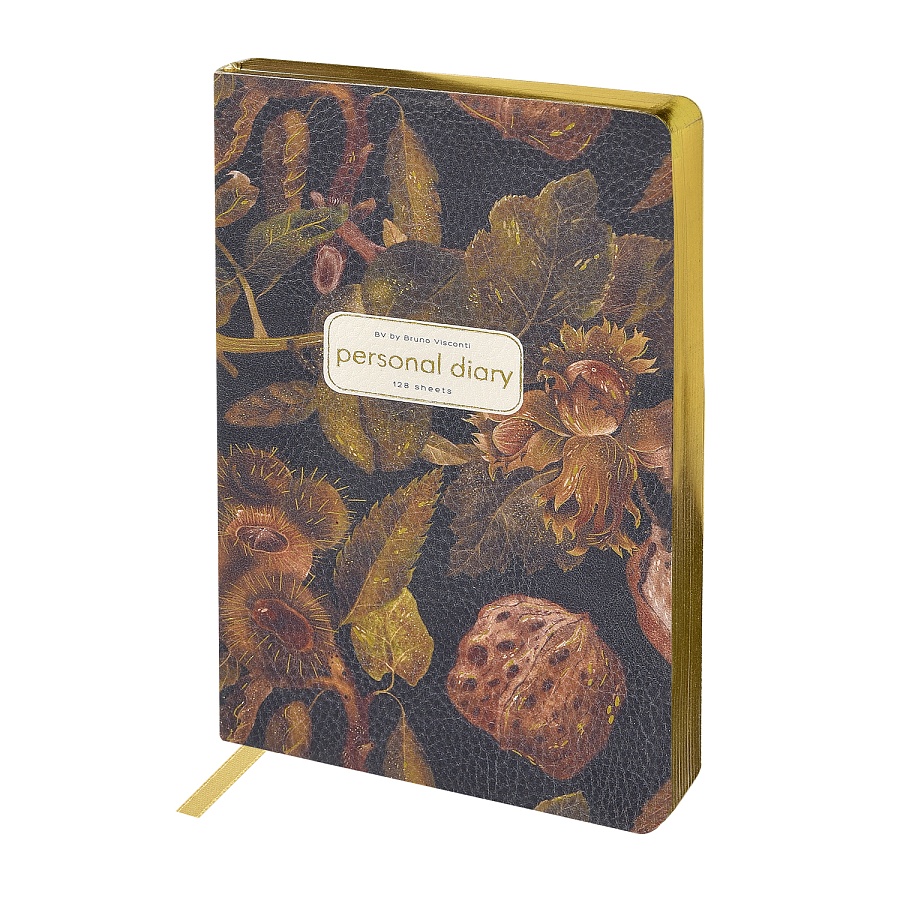 Ежедневник BRUNO VISCONTI Flora. Орехи А5 (flex)  96 л недатированный