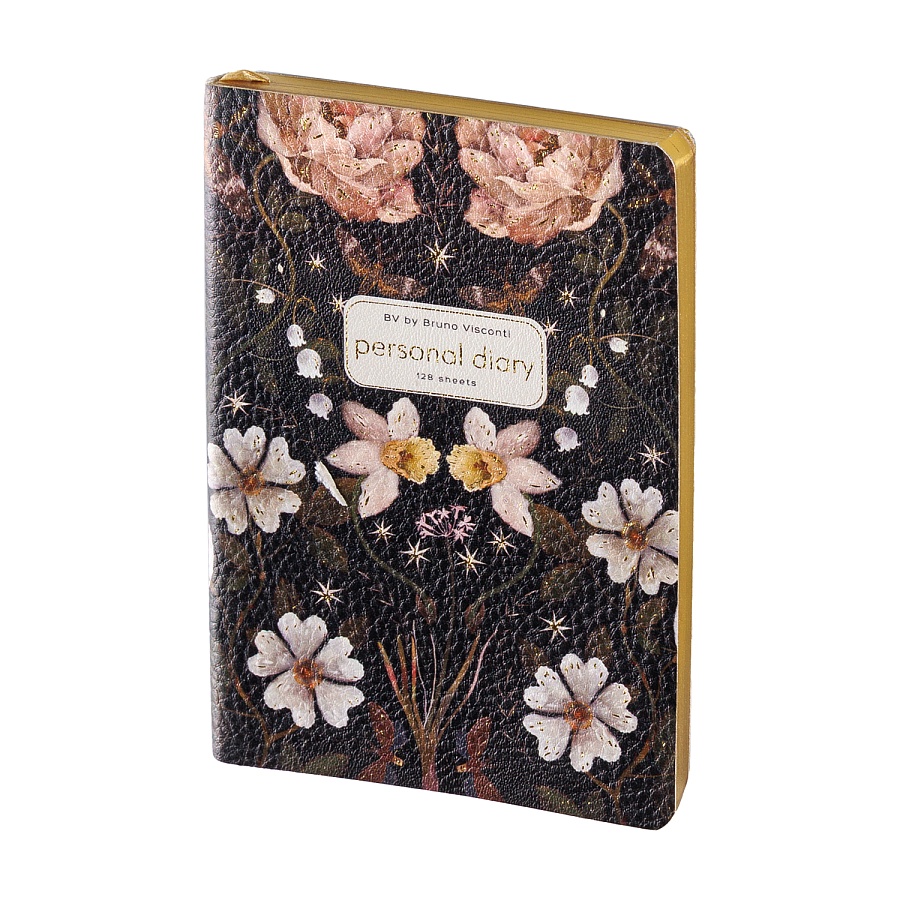 Ежевневник BRUNO VISCONTI Flora. Night garden А6+ (flex) 128 л недатированный
