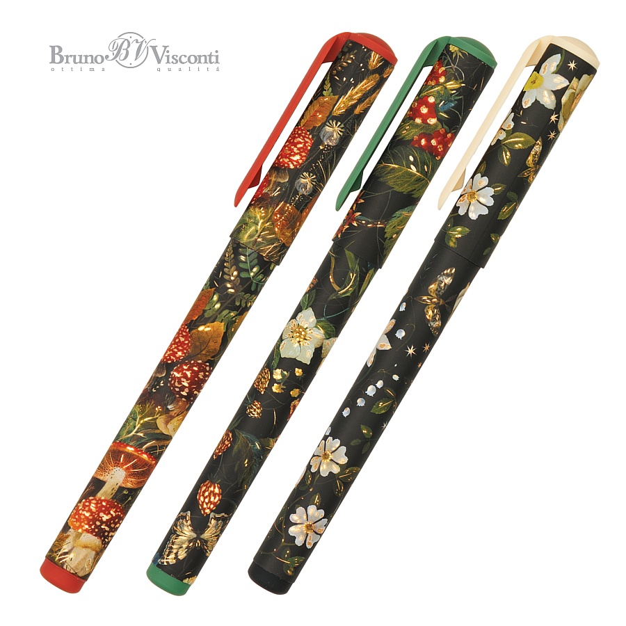 Шариковая ручка BRUNO VISCONTI DreamwriteBlack night forest синяя, 0,7 мм, в подарочном футляре