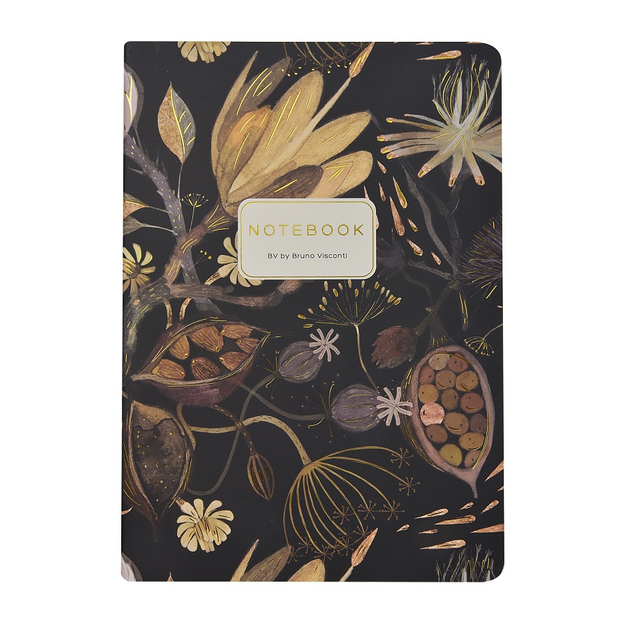 Тетрадь Ночные цветы  А5 40 л, линейка