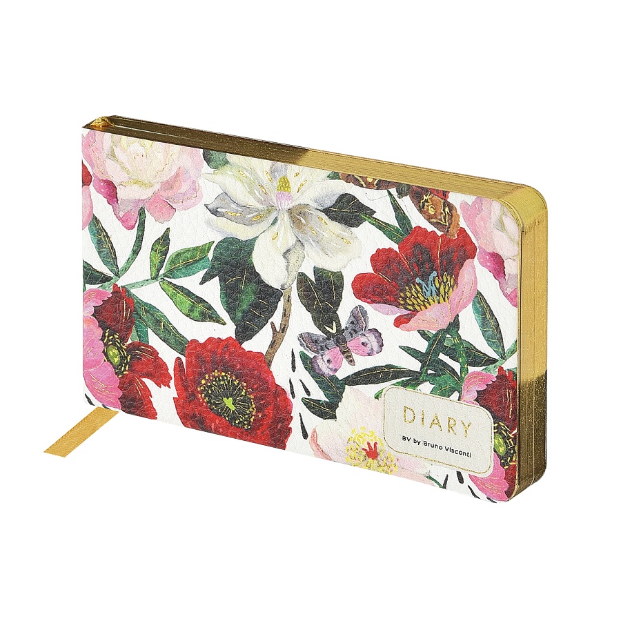 Еженедельник BRUNO VISCONTI Flora. Пионы А6 (flex)  96 л недатированный