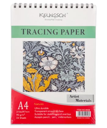 Альбом д/графики КАЛЬКА А4 90гр/м 24 л, пружина