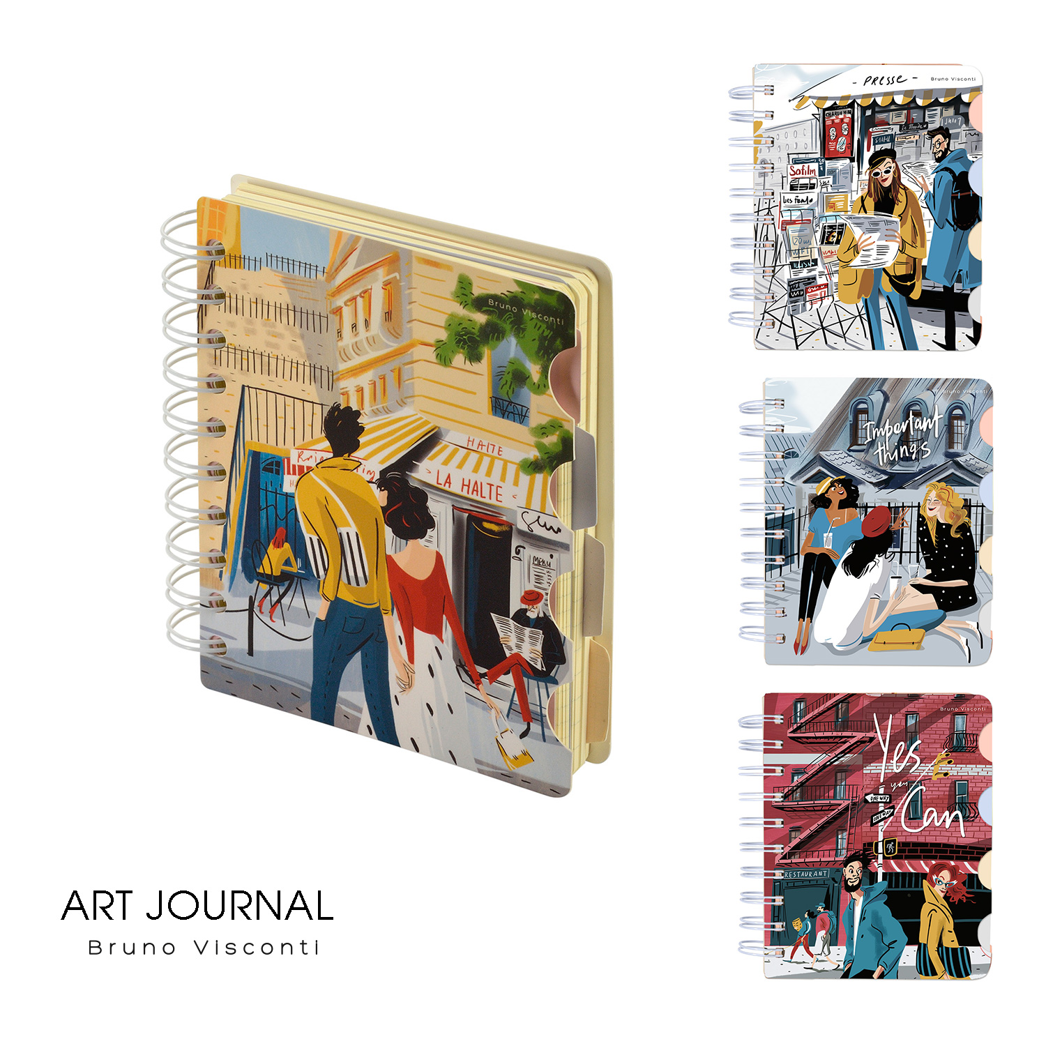 Записная книжка BRUNO VISCONTI Art Journal А6 120 л, на гребне, с разделителями
