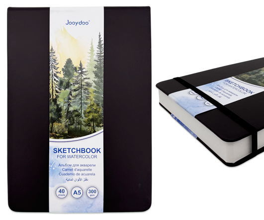Скетчбук для акварели JOOYDOO А5 40л 300гр