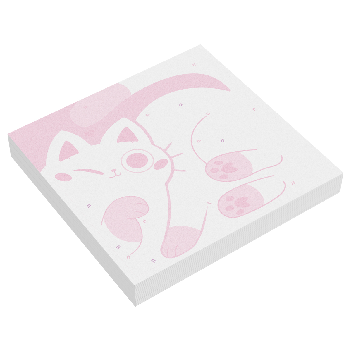 Блок самоклеящийся  MESHU Meow-meow 8.5х8.5см 100л