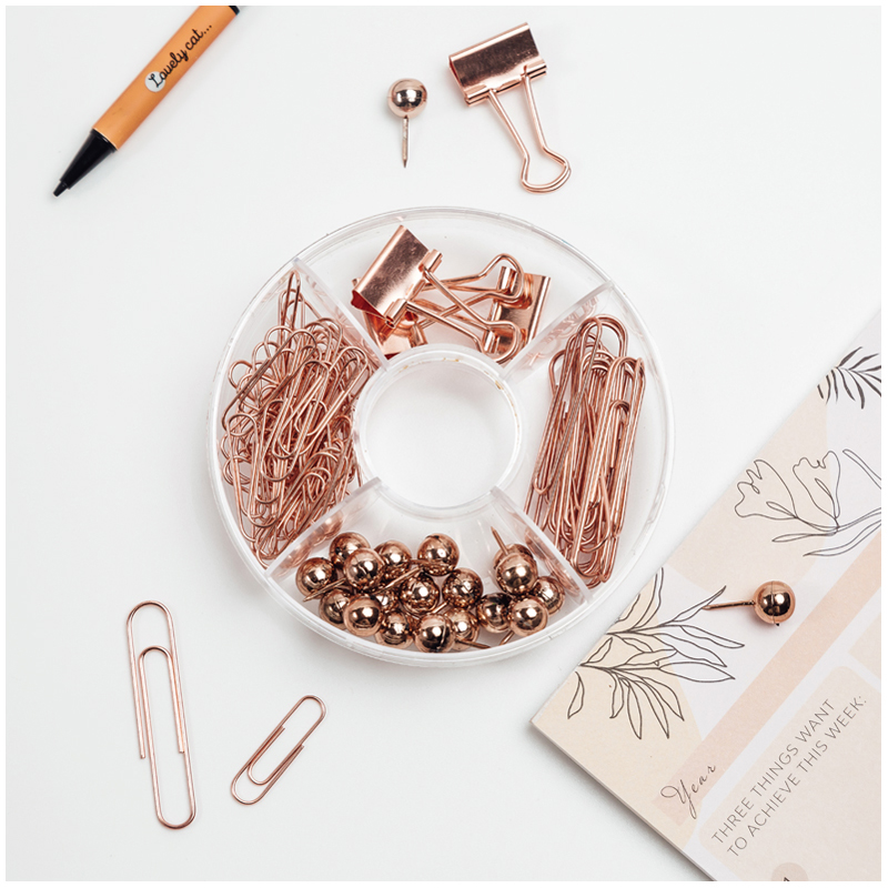 Офисный набор MESHU Rose gold 89 предметов 